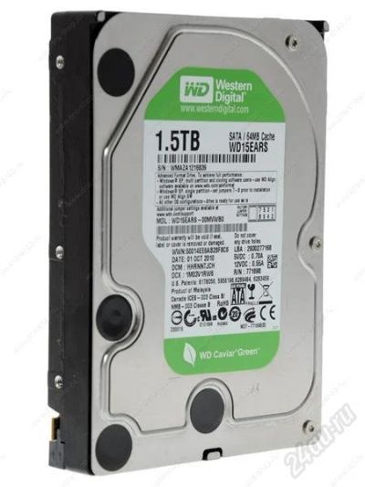 Лот: 3073940. Фото: 1. Жесткий диск SATA-II 1,5 Tb Western... Жёсткие диски (HDD)