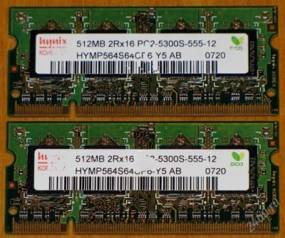 Лот: 130566. Фото: 1. Память для ноутбука Hynix 512... Другое (комплектующие)