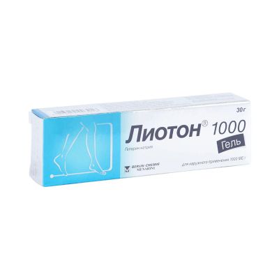 Лот: 23713075. Фото: 1. Лиотон 1000 гель 1000МЕ 30г. Лекарства
