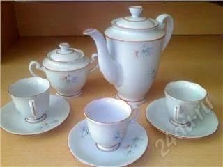 Лот: 37524. Фото: 1. Кофейный набор фарфоровый. Сервизы, наборы посуды