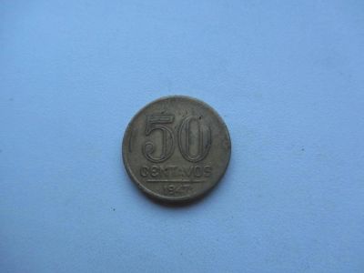 Лот: 9216231. Фото: 1. Бразилия 50 сентаво 1947. Америка