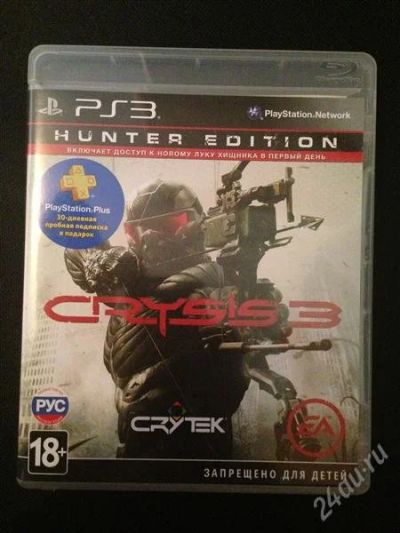 Лот: 2616424. Фото: 1. Crysis 3 Hunter Edition [PS3]. Игры для консолей
