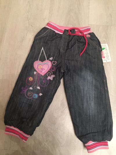 Лот: 14714553. Фото: 1. Джинсы утеплённые на девочку... Брюки, шорты, джинсы