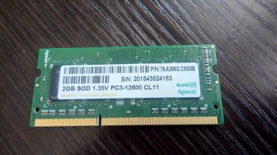 Лот: 13898848. Фото: 1. Apacer DDR3L 2Gb 1.35V PC3-12800... Оперативная память