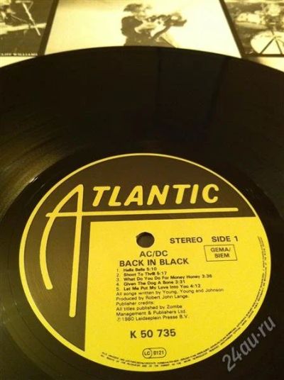 Лот: 868217. Фото: 1. AC/DC "BACK IN BLACK" LP ATLANTIC... Аудиозаписи