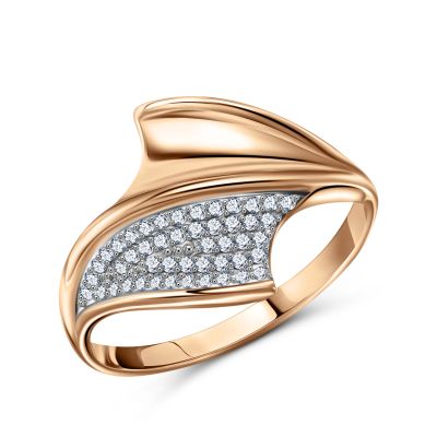 Лот: 23862090. Фото: 1. Кольцо TALANT из золота с фианитами. Кольца, перстни
