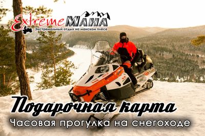 Лот: 21107149. Фото: 1. Сертификат катание на снегоходе... Экскурсии