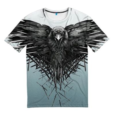 Лот: 10974638. Фото: 1. Мужская футболка 3D "Ворон - Game... Футболки, поло
