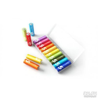 Лот: 16243429. Фото: 1. Батарейки Xiaomi Rainbow battery... Батарейки, аккумуляторы, элементы питания