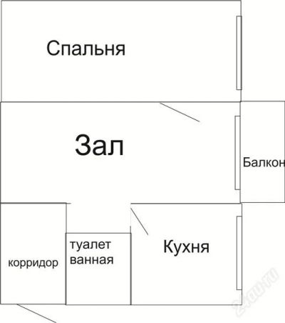Лот: 1034598. Фото: 1. Сдам 2-х комнатную 44 кв.м. Свежий... Квартиры, студии
