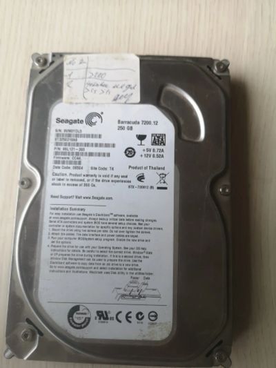 Лот: 22561454. Фото: 1. HDD SATA Seagate 250 Gb, 9VM0YDL5. Жёсткие диски (HDD)