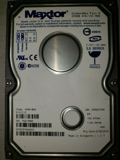 Лот: 15924885. Фото: 1. HDD Maxtor DiamondMax Plus 9 200Gb... Жёсткие диски (HDD)