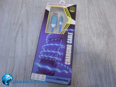 Лот: 18483903. Фото: 1. Кабель iPhone Lightning Glowing... Дата-кабели, переходники
