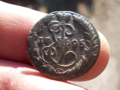 Лот: 14796093. Фото: 1. Отличная редкая Денга 1795 года... Россия до 1917 года