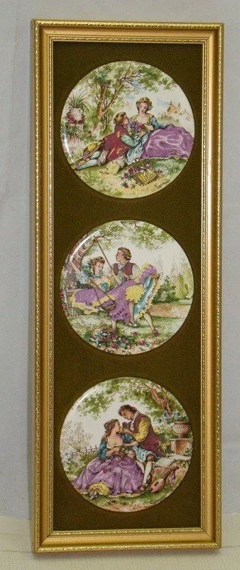 Лот: 16156184. Фото: 1. Украшение настенное Фрагонар Галантные... Другое (антиквариат)