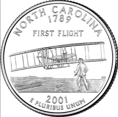 Лот: 7861858. Фото: 1. США.25 центов 2001 г. North Carolina... Америка