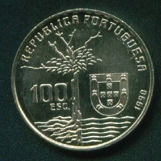 Лот: 8737886. Фото: 1. Португалия 100 эскудо 1990 (к121... Европа