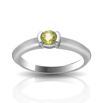 Лот: 23787803. Фото: 1. Кольцо TALANT из серебра с хризолитом. Кольца, перстни