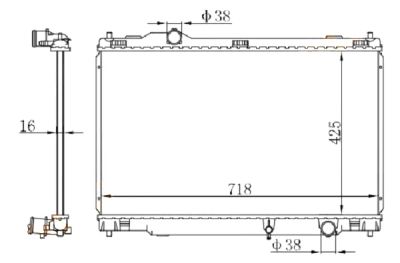 Лот: 3703778. Фото: 1. Радиатор toyota crown grs180 2gr... Двигатель и элементы двигателя