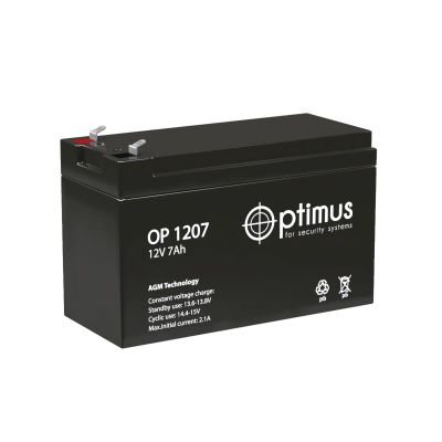 Лот: 18745094. Фото: 1. Аккумулятор Optimus OP 1207 (12V... Батарейки, аккумуляторы, элементы питания