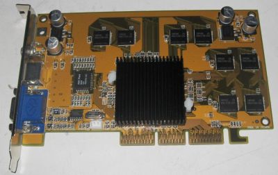 Лот: 6001724. Фото: 1. AGP видеокарта 64Mb nvidia geForce... Видеокарты