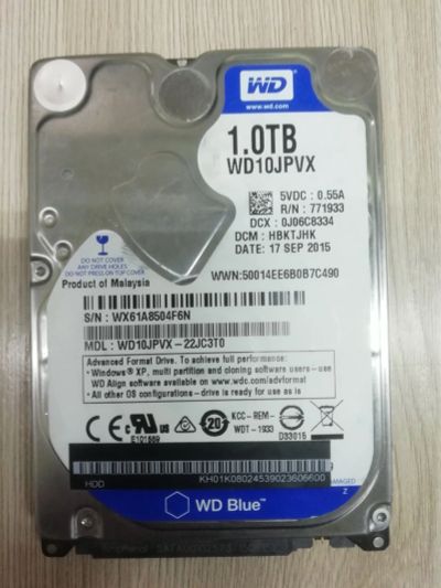 Лот: 15747340. Фото: 1. Жесткий диск Western Digital 1TB. Жёсткие диски (HDD)