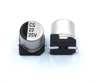 Лот: 16005361. Фото: 1. 22 мкФ х 25 В ( 22uF 25V ) электролитический... Конденсаторы