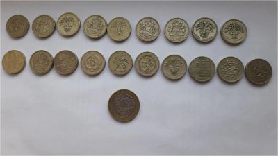 Лот: 9032215. Фото: 1. Монеты Великобритания, 1 фунт... Великобритания и острова