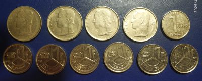 Лот: 25237786. Фото: 1. Бельгия 1 франк 1952-1997 г... Наборы монет