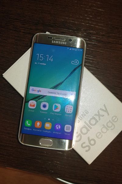 Лот: 12618420. Фото: 1. Samsung Galaxy S6 Edge 64Gb+чехлы... Смартфоны