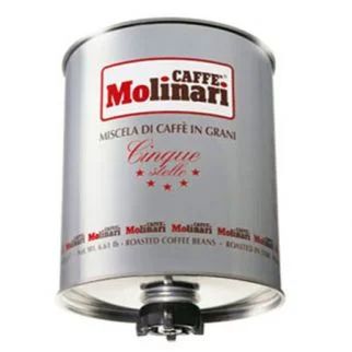 Лот: 10068890. Фото: 1. Кофе в зернах Molinari 5 Звезд... Чай, кофе, какао
