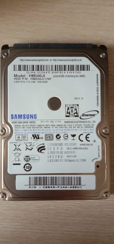 Лот: 15415903. Фото: 1. Жёсткий диск 500gb для ноутбука. Жёсткие диски (HDD)