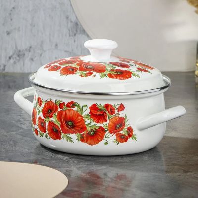 Лот: 24688595. Фото: 1. Кастрюля эмалированная сталь... Кастрюли