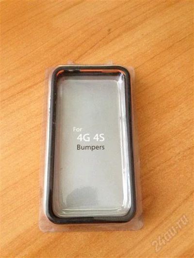 Лот: 2837333. Фото: 1. Бампер для iPhone 4\4S (Оранжево-черный... Чехлы, бамперы