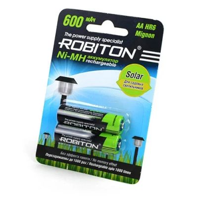 Лот: 14551095. Фото: 1. Аккумулятор Ni-MH AA Robiton SOLAR... Батарейки, аккумуляторы, элементы питания