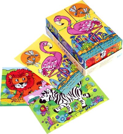 Лот: 6947710. Фото: 1. Кубики 6шт Baby Step "Зоопарк... Развивающие