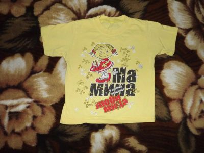 Лот: 3986733. Фото: 1. Футболка желтая девочке на 2-5... Футболки, поло, топы, лонгсливы