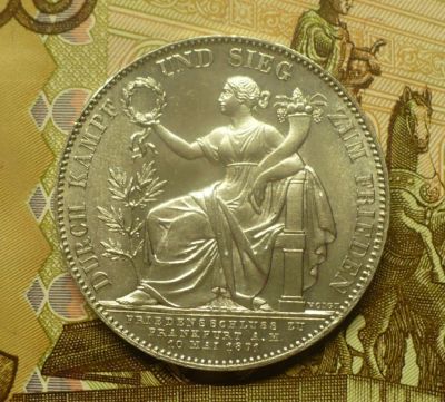 Лот: 18796577. Фото: 1. победный немецкий талер 1871 г. Германия и Австрия