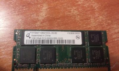 Лот: 6089798. Фото: 1. DDR2 1 Gb PC2-5300S Память для... Оперативная память