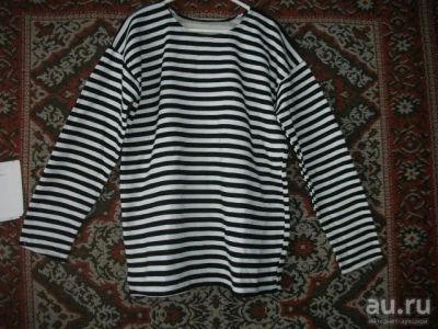 Лот: 17269744. Фото: 1. Тельняшка тельник черно белая... Футболки, поло