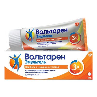 Лот: 23262646. Фото: 1. Вольтарен эмульгель 1% 100г. Лекарства