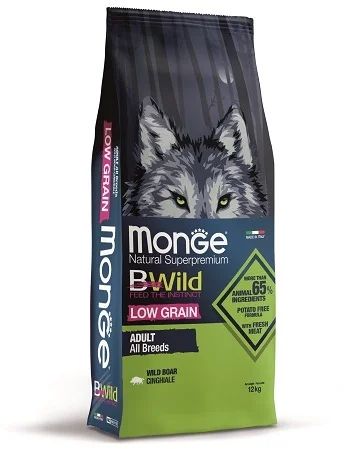 Лот: 18343690. Фото: 1. Monge (Монж) BWild Dog Low Grain... Корма