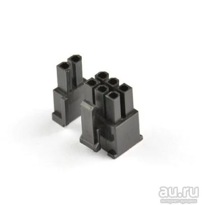 Лот: 10368748. Фото: 1. клемма 5557 10шт черная 6pin... Шлейфы, кабели, переходники
