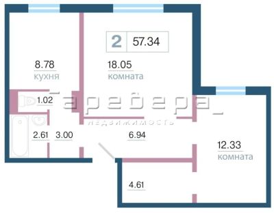 Лот: 13744289. Фото: 1. 2-комнатная квартира на ул. Партизана... Квартиры, студии