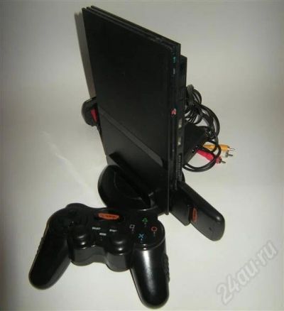 Лот: 626022. Фото: 1. PlayStation 2 SLIM(ps2, б/у, SCPH-70003... Игровые приставки, консоли