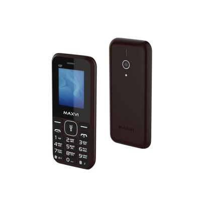 Лот: 25541717. Фото: 1. Сотовый Maxvi C27 Brown 2sim/1... Кнопочные мобильные телефоны