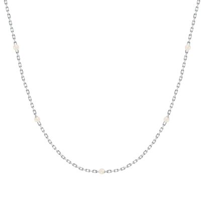 Лот: 23793390. Фото: 1. Серебряное колье с эмалью р. 43-45. Цепочки