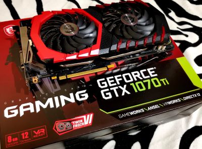 Лот: 18013974. Фото: 1. MSI GeForce GTX 1070 Ti Gaming. Видеокарты