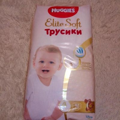 Лот: 12129340. Фото: 1. Трусики Huggies Elite Soft 4 9-14кг... Детская гигиена