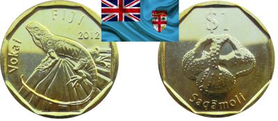 Лот: 19279911. Фото: 1. Фиджи 1 доллар 2012 первый год... Австралия и Океания